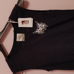 NWT Quinnipiac navy,cotton tank